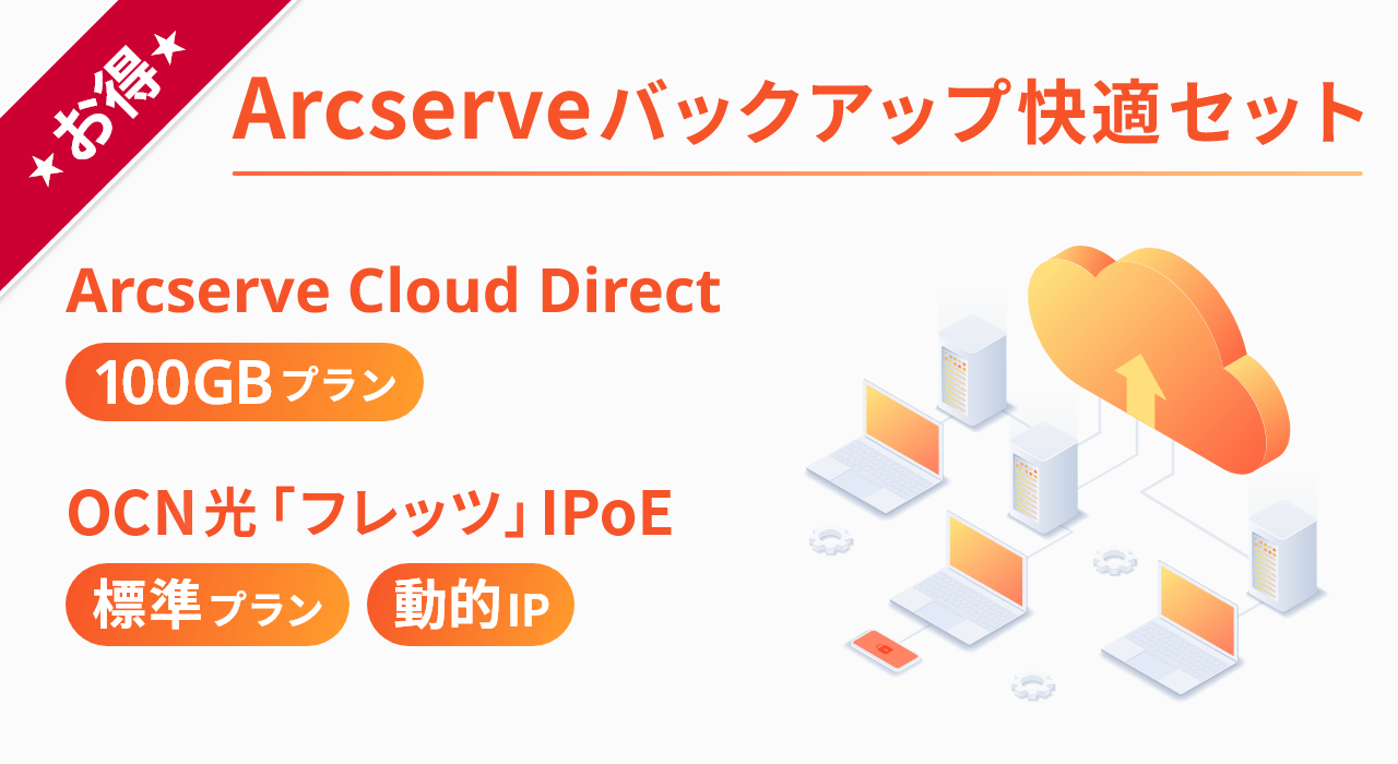 Arcserveバックアップ快適セット（100GB）